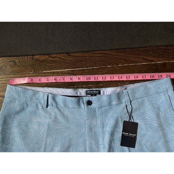 NWT Peter Millar Crown Crafted Surge Golf Shorts Palm Blue Mens Sz 40 $130 - Picture 5 of 9